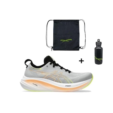 Kit Tênis Asics Gel-Nimbus 26 Masculino + Mochila + Garrafinha