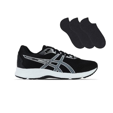 Kit Tênis Asics Raiden 4 Masculino + 3 Pares de Meias