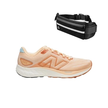 Kit Tênis New Balance Fresh Foam 680 V8 Feminino + Pochete de Corrida