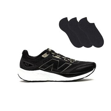 Kit Tênis New Balance Fresh Foam 680 V8 Feminino + 3 Pares de Meias