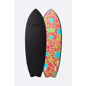 Prancha de Surf Medina Soft Top Black Smile 5''''6" 37L