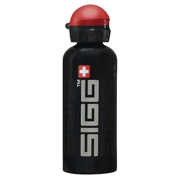 Garrafa Siggs Swiss Siggnatura 600 Ml Preta e Vermelha