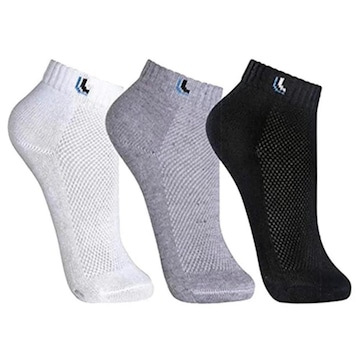 Kit Meia 3 Pares Cano Baixo Lupo - Masculina