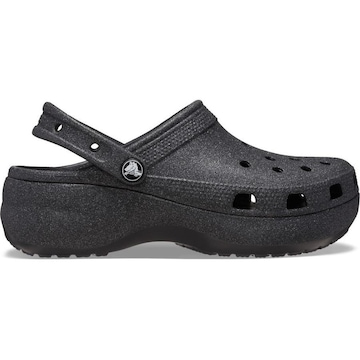 Sandália Crocs Plataform Glitter Clog  Black - Feminino