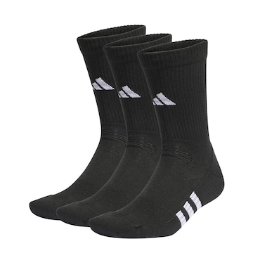 Kit Meias adidas Cano Alto Acolchoada Performance 3 Pares Adulto