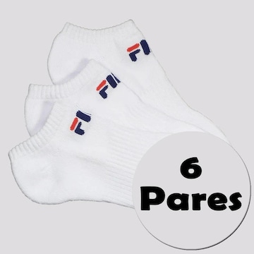 Kit Meias Fila com 6 Pares Cano Curto - Adulto