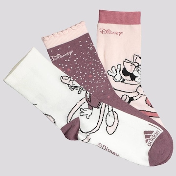 Kit Meia adidas Minnie - 3 Pares - Feminina