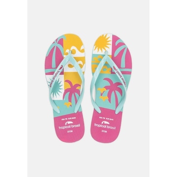 Chinelo Tropical Brasil Estampado Slim - Feminino