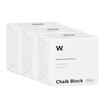 Kit Magnésio em Bloco Chalk Block Cross Escalada 56G - 3 Unidades