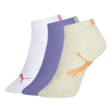 Kit Meia Puma Sapatilha - 3 Pares - Infantil