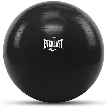 Bola Suiça de Pilates e Yoga Funcional e Academia Everlast 75 Cm - Anti Estouro com Bomba de Ar