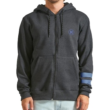 Jaqueta de Moletom com Capuz Hurley Aberto Circle Icon - Masculino