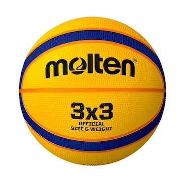 Bola de Basquete Molten 3X3 Basketball Rubber Cover Bt332010 Sulcos Profundos