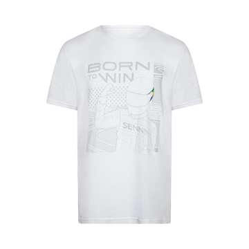 Camiseta Ayrton Senna Born To Win  Busque Sua Verdade - Masculina