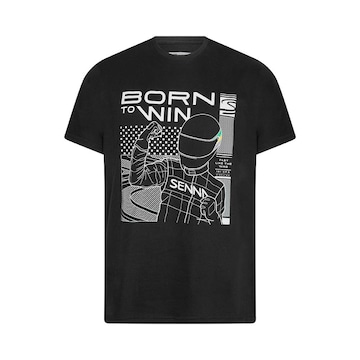 Camiseta Ayrton Senna Born To Win  Busque Sua Verdade - Masculina