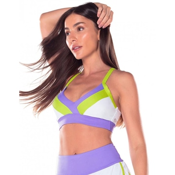 Top Fitness Vestem Tricolor Estela - Feminino