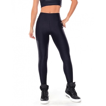 Calça Legging Fuso Cós Vestem Coração Lily Preto Vestem