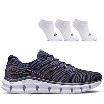 Kit Tênis Olympikus Taurus + 3 Pares de Meias Cano Invisível - Masculino