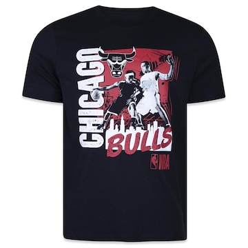 Camiseta New Era Chicago Bulls Nba Core Preto