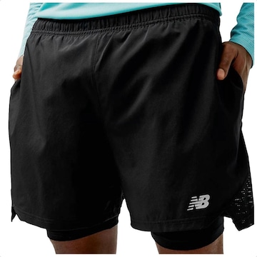 Bermuda New Balance Accelerate Dupla 5 Masculina