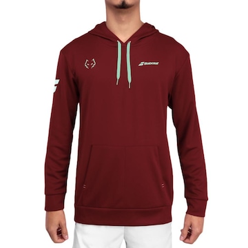 Blusão de Moletom com Capuz Babolat Canguru Hood Sweat Lebron Bordo - Masculino