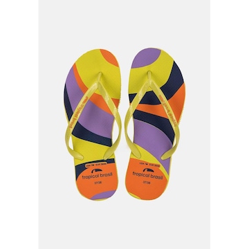 Chinelo Tropical Brasil Estampado Slim - Feminino