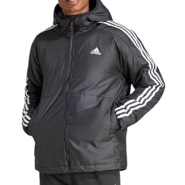 Jaqueta adidas Capuz Insulated Essentials 3-Stripes Masculina