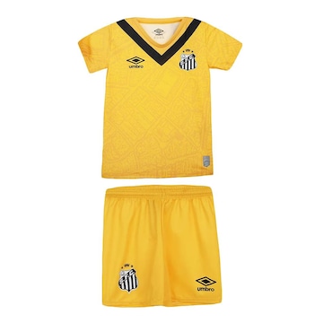 Kit Uniforme de Futebol do Santos Oficial 3 2024 Umbro - Infantil