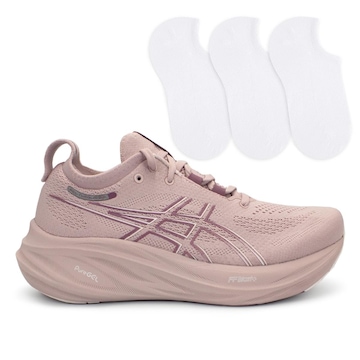 Kit Tênis Asics Gel-Nimbus 26 + 3 Pares de Meias - Feminino