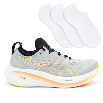 Tênis Asics Gel-Nimbus 26 + 3 Pares de Meias - Masculino