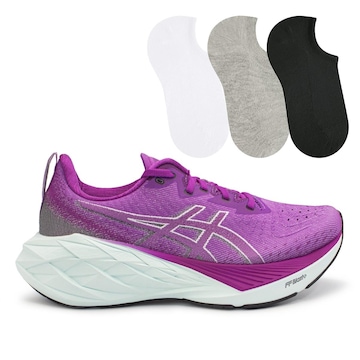 Tênis Asics Novablast 4 + 3 Pares de Meias - Feminino