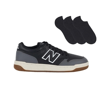 Kit Tênis New Balance 480 Low + 3 Pares de Meias - Masculino