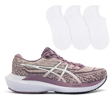 Kit Tênis Asics Gel-Nagoya 7 Corrida + 3 Pares de Meias Feminino