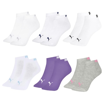 Kit Meia Puma Sapatilha Esportiva - 6 Pares - Feminina