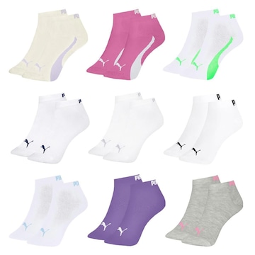 Kit Meia Puma Sapatilha Esportiva - 9 Pares - Feminina