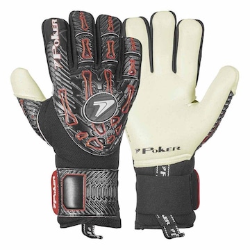 Luva de Goleiro Poker Campo Profissional Hug Flex 4 - Adulto