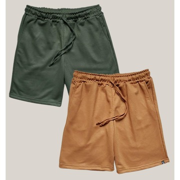 Kit 2x Bermudas de Moletom Wss Basic Masculina