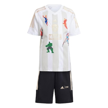 Conjunto com Camiseta adidas Marvel + Shorts - Infantil