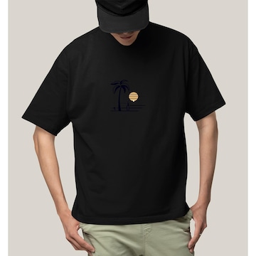 Camiseta Oversized Algodão Prime Wss Sun Gazing - Masculina