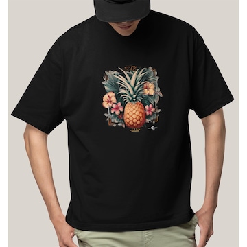 Camiseta Oversized Algodão Prime Wss Abacaxi Exotic - Masculina