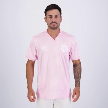 Camisa do Santos Outubro Rosa 2024 Umbro - Masculina