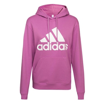 Blusão de Moletinho Capuz adidas Essentials Big Logo Regular - Feminino