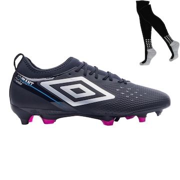 Chuteira de Campo Umbro Adamant Top Speed Club + Par de Meião - Adulto