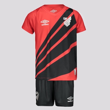 Conjunto do Athletico Paranaense I 2024 Umbro - Infantil