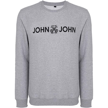 Blusão de Moletom John John New Basic In24 Mescla - Masculino