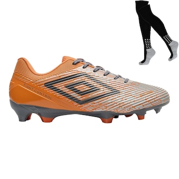 Chuteira Campo Umbro Gravity + Meião - Adulto