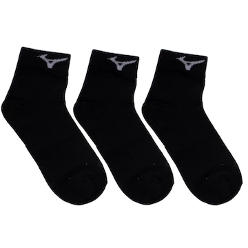 Kit Meias Mizuno Basic Cano Curto Training com 3 Pares - Adulto