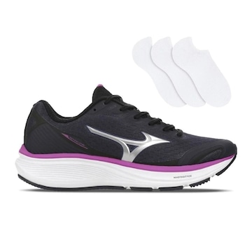 Kit Tênis Mizuno Atlantis Feminino + 3 Pares de Meias