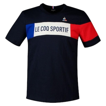 Camiseta Ss Tricolor Azul Marinho - Le Coq Sportif - Le Coq Sportif - Masculino