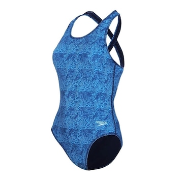 Maiô Speedo Cross Deep Map - Feminino